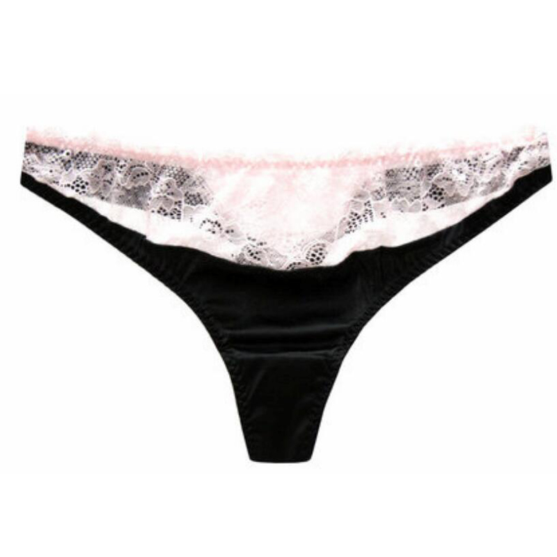 Silk Underwear Women G-string Sexy String Lingerie Lace Thong Briefs Natural Silk Panties Pink Knickers Tangas Bragas